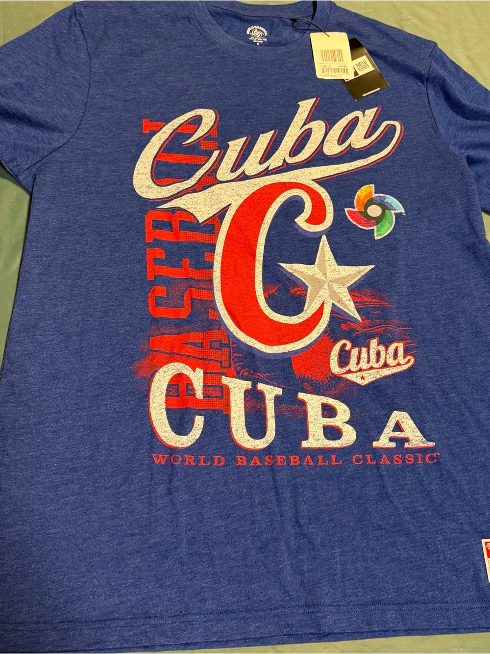 NEW w/Tags Cuba World Baseball Classic Graphic Tee - Blue & Red